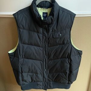 Gap Black Down Puffer Vest XL Vintage